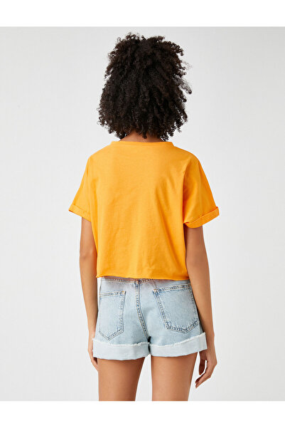 Koton T-shirt z nadrukiem i okrągłym dekoltem