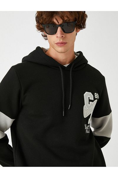 Koton Hooded College Sweatshirt - Raster Colorblock