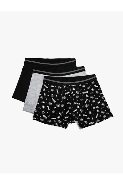Koton Παιχνίδι 3-Pece Cotton Boxer Set Printed