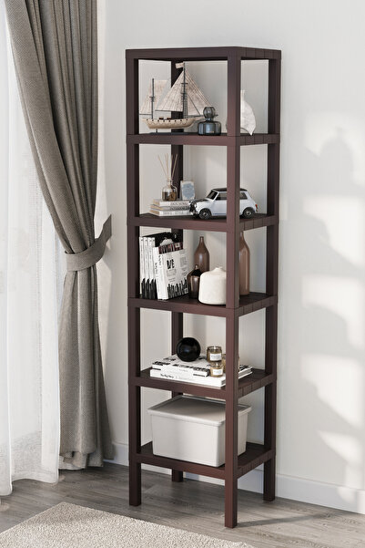 Heredot Mithra Life 6 Katlı Plastik Kahverengi Banyo Mutfak Rafı Mıt1048