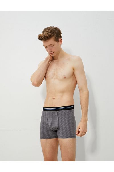 Koton 3-Piece Boxer Set Plaid Cotton