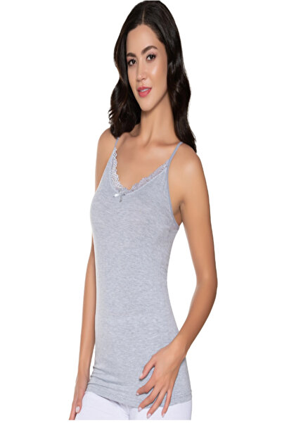 PİERLES Women's 6-Piece Lycra Rope Strap Lace Tank Top