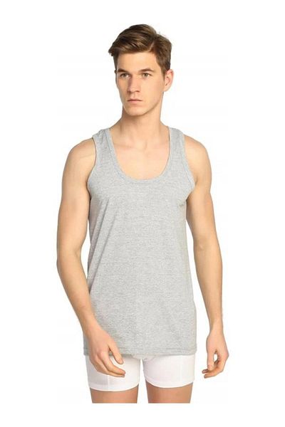 MODA YILDIZ Men's Gray Colored Strappy Tank Top