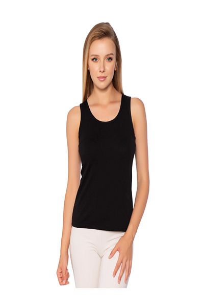 MODA YILDIZ Women's 6-Piece Lycra Wide Strap Plain Piping Undershirt -My001