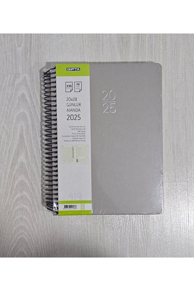 Gıpta Пластмасова спирала с твърди корици 2025 Дневен дневен ред 20x28 419 шведски крони