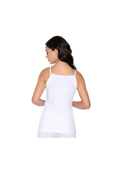 Modaley Giyim Women's 6-Piece Ribbed Rope Strap Laced Undershirt -Ml01