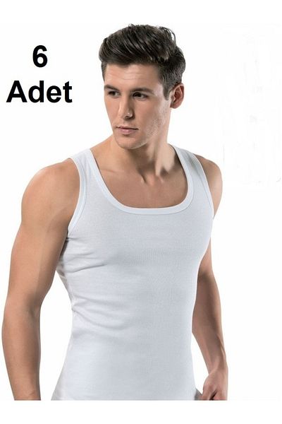 SİERNA 6 Pieces Size m White Men's Undershirt 120-038