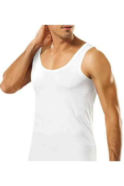 SİERNA Cotton 6-Pack White Men's Undershirt Srn-001655
