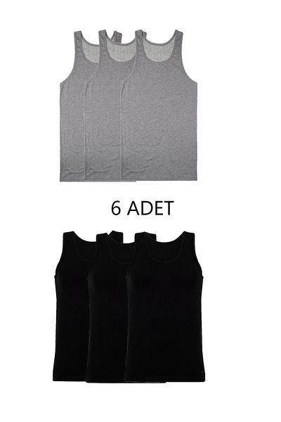 MODA YILDIZ 6-Piece Mixed Color Men's Athlete Set Grey-Black