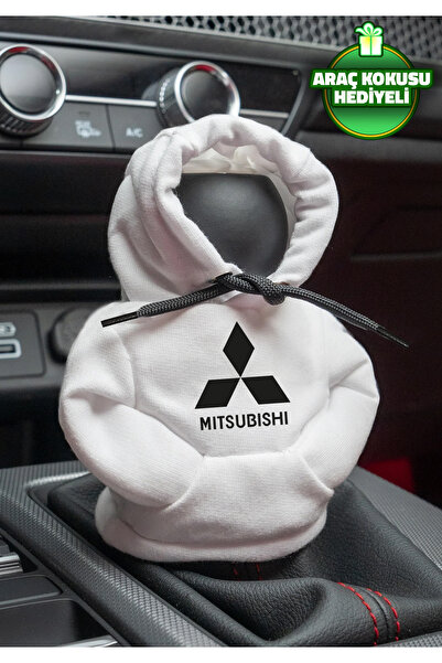 Freeyez Mitsubishi White Gear Shift Hoodie - Car Wear Fleece Knob Sweat Acces...