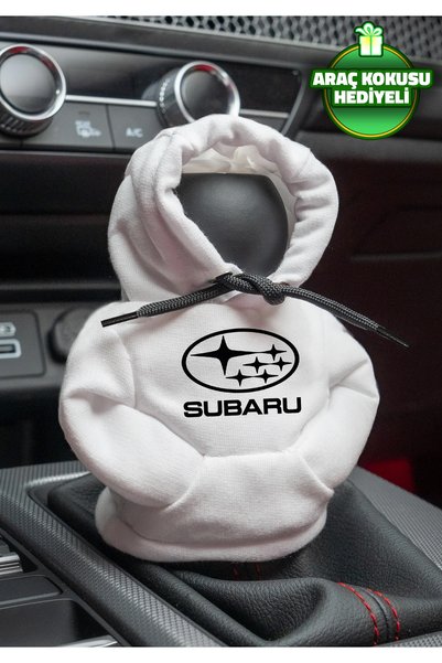Freeyez Subaru Logo White Gear Shift Knob Hoodie - Car Wear Fleece Auto Acces...