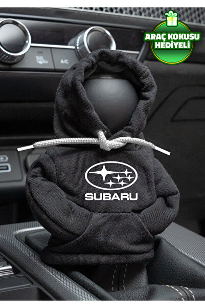 Freeyez سترة بغطاء للرأس بشعار Subaru باللون الأسود - ملابس للسيارة من الصوف