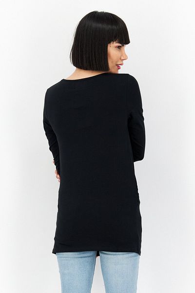 MAMALICIOUS Women 2 Pieces Round Neck Long Sleeve Plain Blouse, Black