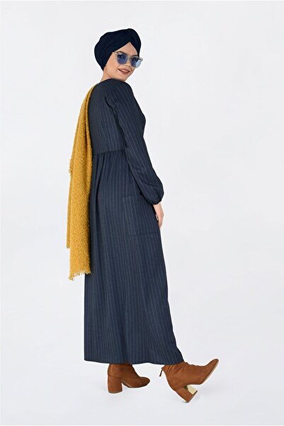 Alvina Stripes Dress with Shirt Sleeves 4815