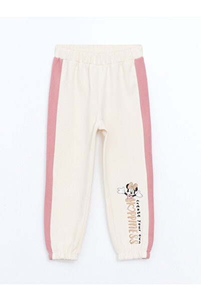 LC Waikiki Peak Yeni Sezon Minnie Mouse Baskılı Kız Çocuk Sweatshirt ve Eşofman Alt 2'li