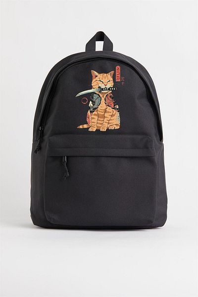 Aesthia Σακίδιο πλάτης Unisex με τυπωμένο MINGALONDON Killer Cat