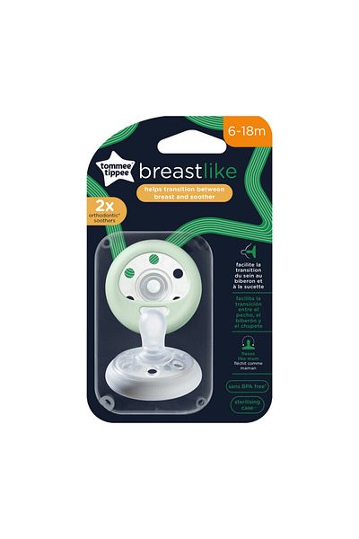 tommee tippee Closer To Nature Breast Like Soother,  Pack of 2,  (6-18 months)