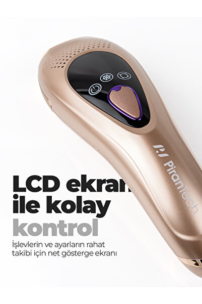 PiranTech Bhrl-10 Lcd Ekranlı 9 Seviyeli Cilt Gençleştirici Buz Lazer Ipl Epilasyon Tüy Alma Aleti