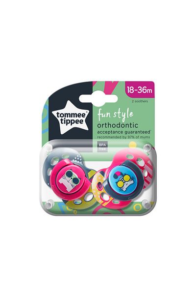 tommee tippee - Fun Style Soother, Pack Of 2 - Girl