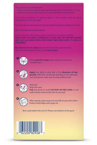 Veet Leg and Body Area Waxing Strips Pack of 40