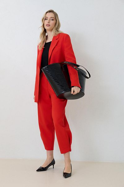 Setre Black Faux Leather Detailed Shoulder Bag