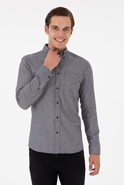 U.S. Polo Assn. Erkek Lacivert Uzun Kollu Gömlek 50291391-VR033