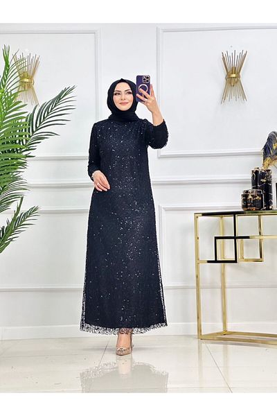VALENS BOUTİQUE Rochie de seara Hijab Rochie stralucitoare cu pietre