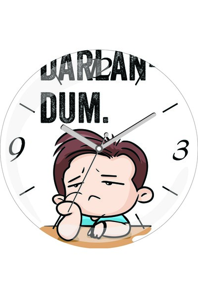 ART HEDİYE Ceas de perete din sticlă reală bombată Black Sea Darlan Dum, diam...