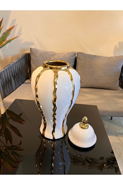 Larus Kavanoz kapaklı vazo Yükseklik 37cm