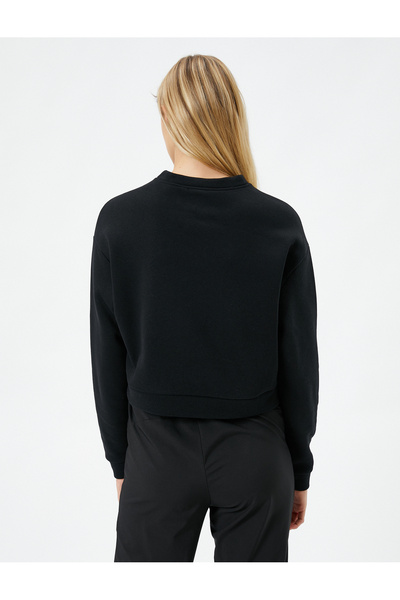 Koton Hanorac Sport Rose Gold Decolteu Crew mânecă lungă Ribbed