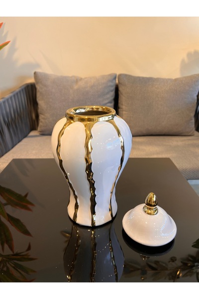 Larus Kavanoz kapaklı vazo Yükseklik 32cm