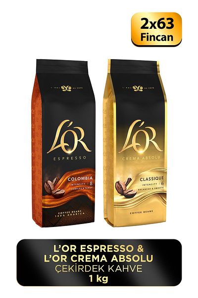 L'OR Espresso Colombia Crema Absolu Classic Core Coffee 1 kg