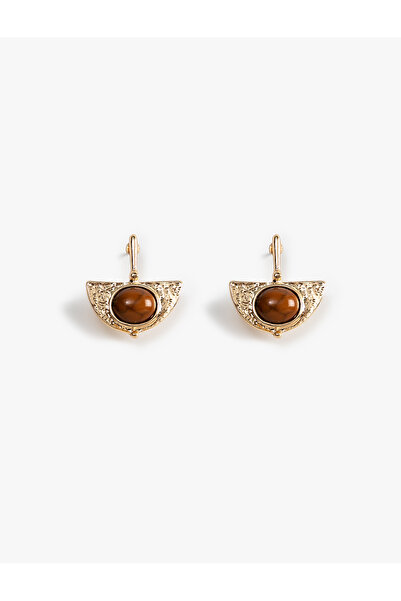 Koton Stone Detailed Geometric Dangle Earrings