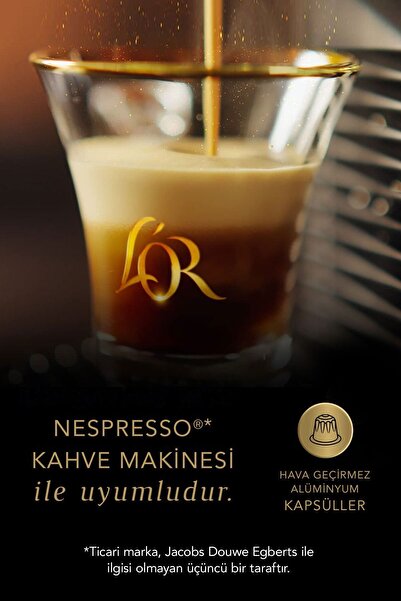 L'OR Splendente Intensity 7 Nespresso Uyumlu Alüminyum Kapsül Kahve Fırsat Paketi 10 Adet x 5 Paket