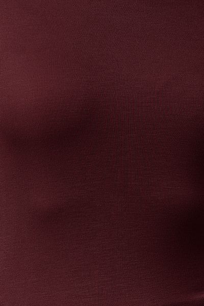 Trendyol Collection Bluză tricotată elastică cu decolteu triplu din viscoză premium bordeaux TWOAW24BZ00116