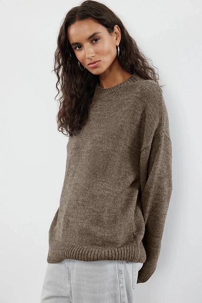 Trendyol Collection Pulover de tricotat cu textura moale, cu croiala larga de nurca TWOAW25KZ00168
