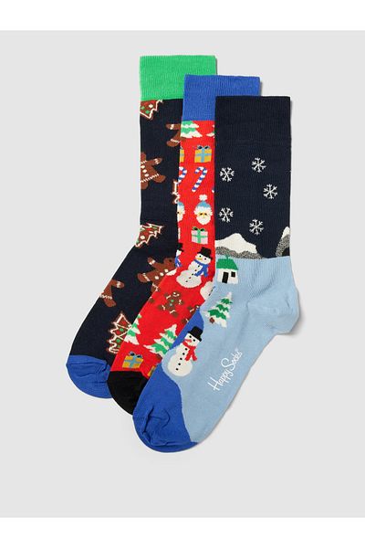 Happy Socks Празничен подаръчен комплект от 3 опаковки