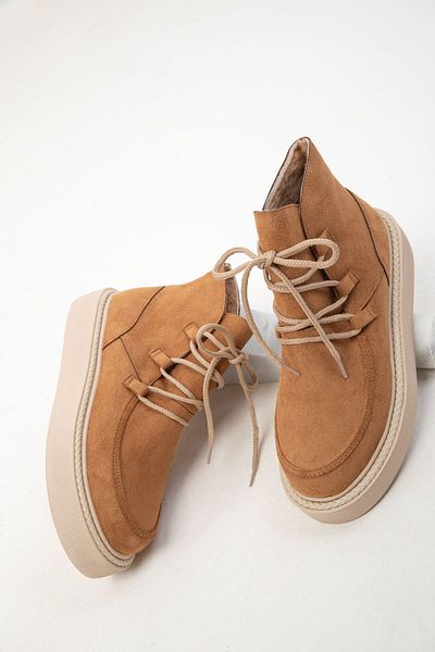 SOHO Dámské semišové boty Tan Suede – model 19927
