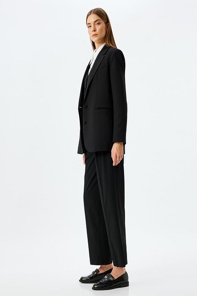 Koton Women's Black Pants 5Wak40184Uw