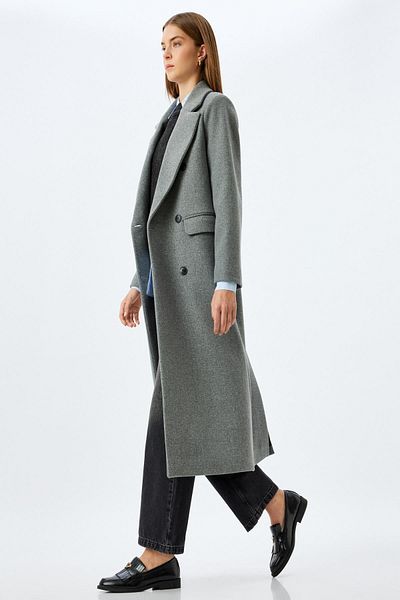 Koton Gray Women's Coat 5Wak00219Ew