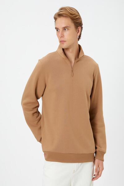 Koton Camel Hair Men's Sweatshirt 4Wam70024Mk