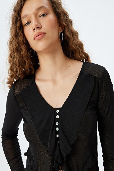 Koton 5WAL60026IK Bluză Neagră Model Femei