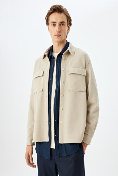 Koton Μπεζ ανδρικό μπουφάν για ενήλικες 5WAM50017HW