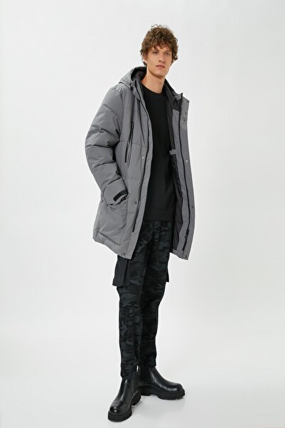 Koton Мъжко сиво палто 4Wam00036Hw