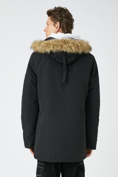 Koton Men's Black Coat 4Wam00030Hw