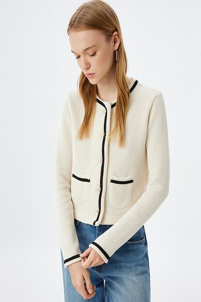 Koton 5Wal90033Ik Model Ecru Women's Cardigan