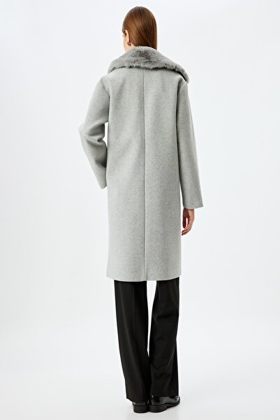 Koton 5Wak00191Ew Model šedý dámský kabát