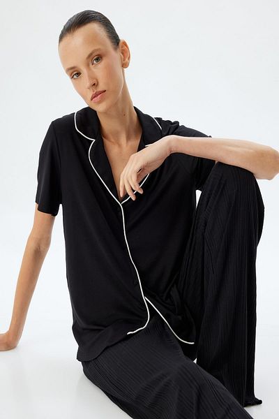 Koton 5Wlk40021Mk Model Black Women's Pajama Bottoms