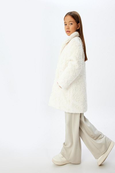 Koton Kids Off-White-Mantel für Mädchen 5WKG00004AK