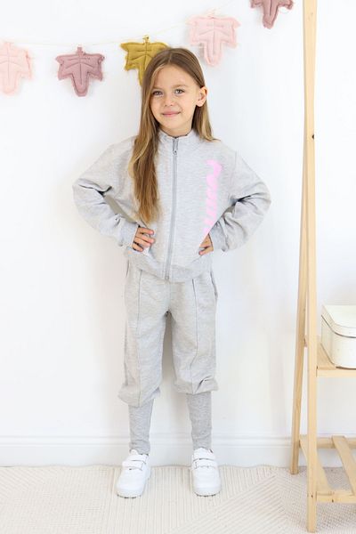Harika KIDS Σετ φόρμας για κορίτσια με ραβδώσεις με φερμουάρ